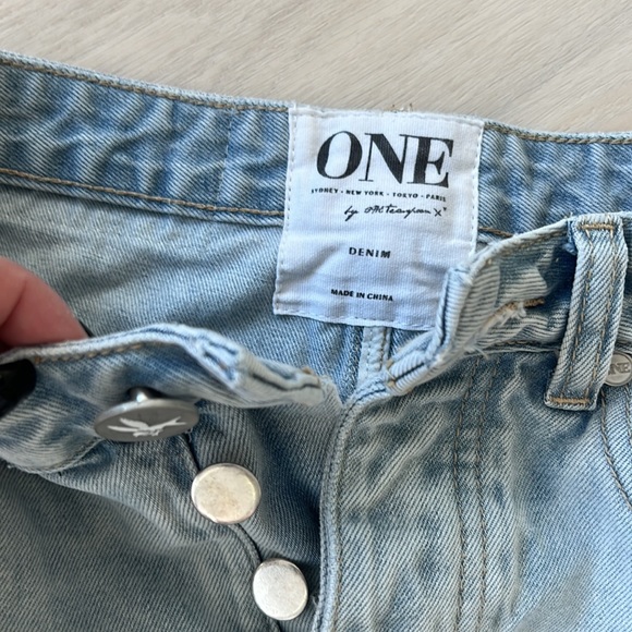 One Teaspoon Denim Distressed Skirt - Picture 2 of 3